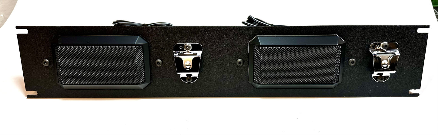 19 inch dual speaker rack panel with mic clips Alberta Radio Supply