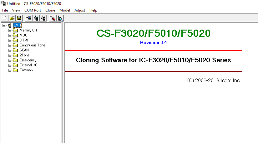 ICOM Radio Programming Software CS-F3020 V3.4 - Digital Download
