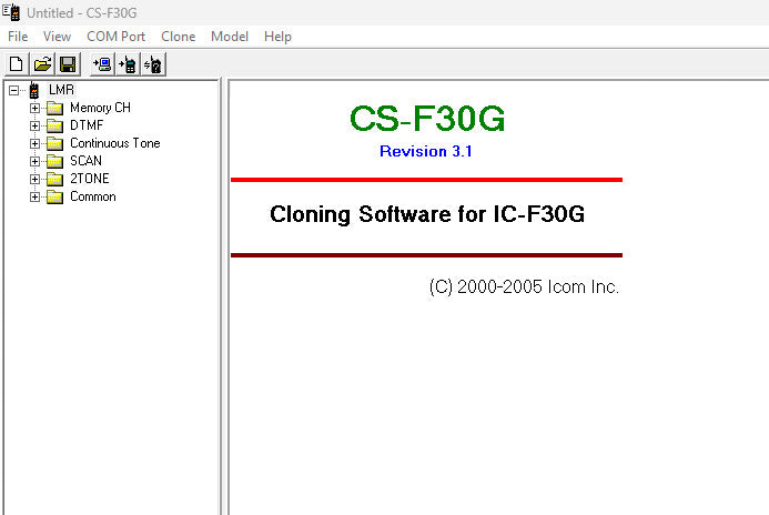 Icom Programming Software - CS-F30G V3.1 Digital Download