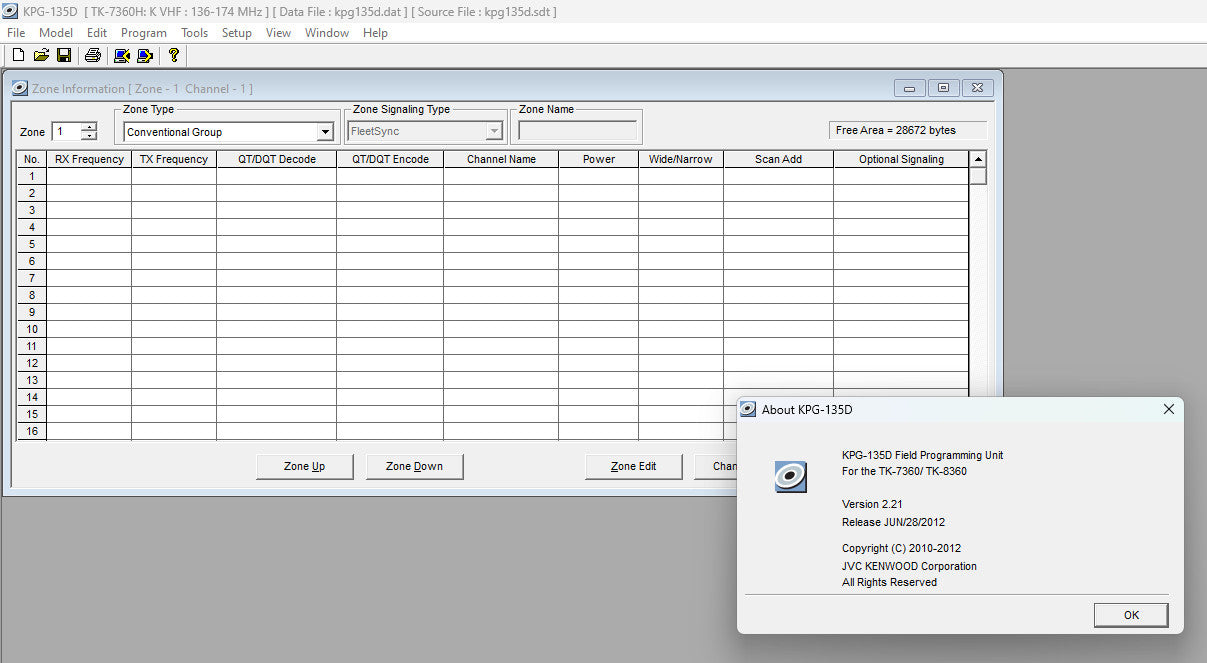 Kenwood Radio Programming Software - KPG-135D V2.21 TK-7360 TK-8360 Digital Download