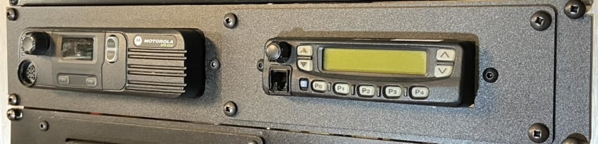 Motorola XPR Rack Mount panel with 2nd radio combination kit Alberta Radio Supply