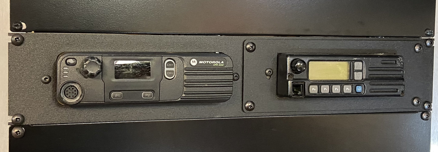 Motorola XPR Rack Mount panel with 2nd radio combination kit Alberta Radio Supply