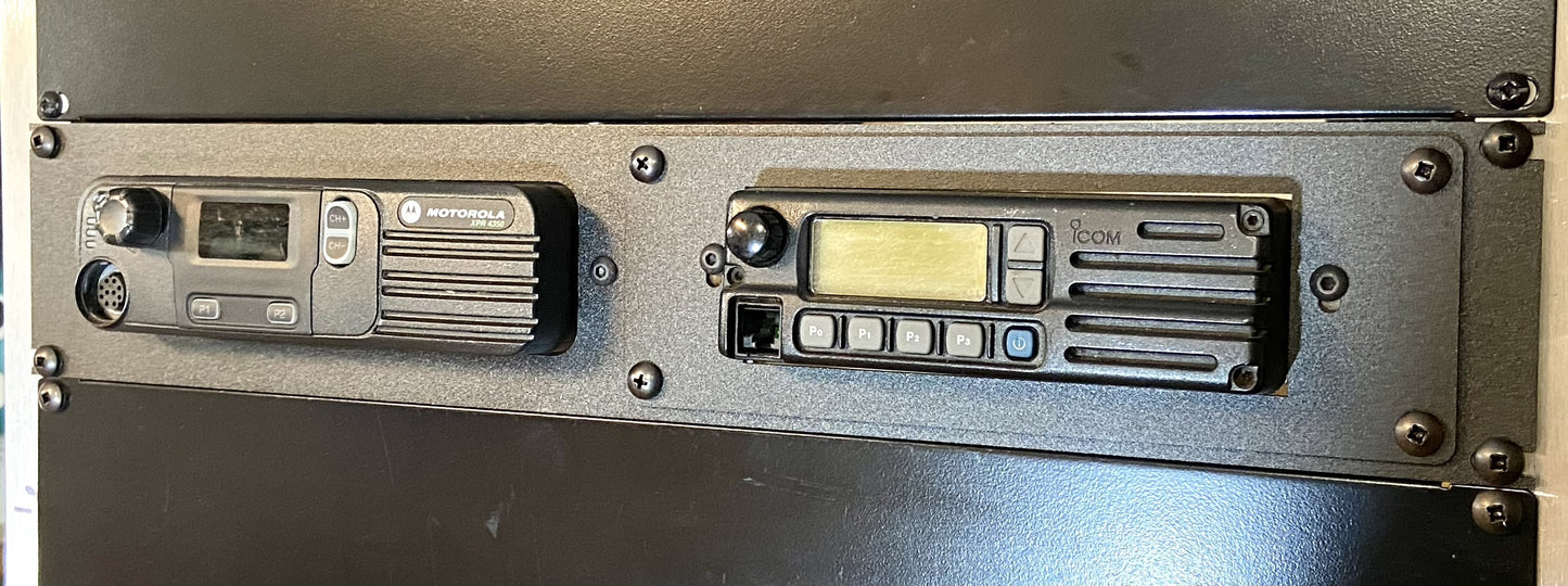 Motorola XPR Rack Mount panel with 2nd radio combination kit Alberta Radio Supply