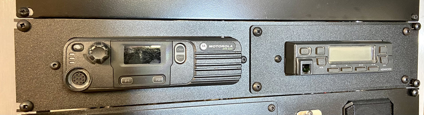 Motorola XPR Rack Mount panel with 2nd radio combination kit Alberta Radio Supply