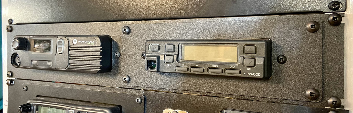 Motorola XPR Rack Mount panel with 2nd radio combination kit Alberta Radio Supply