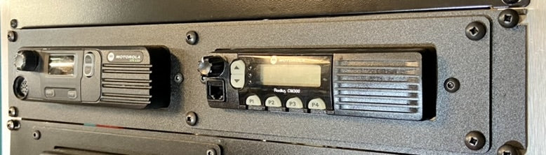 Motorola XPR Rack Mount panel with 2nd radio combination kit Alberta Radio Supply