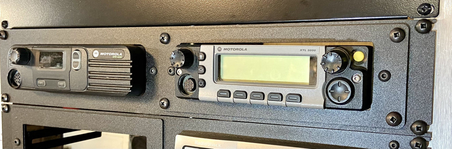 Motorola XPR Rack Mount panel with 2nd radio combination kit Alberta Radio Supply