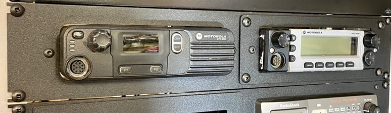 Motorola XPR Rack Mount panel with 2nd radio combination kit Alberta Radio Supply