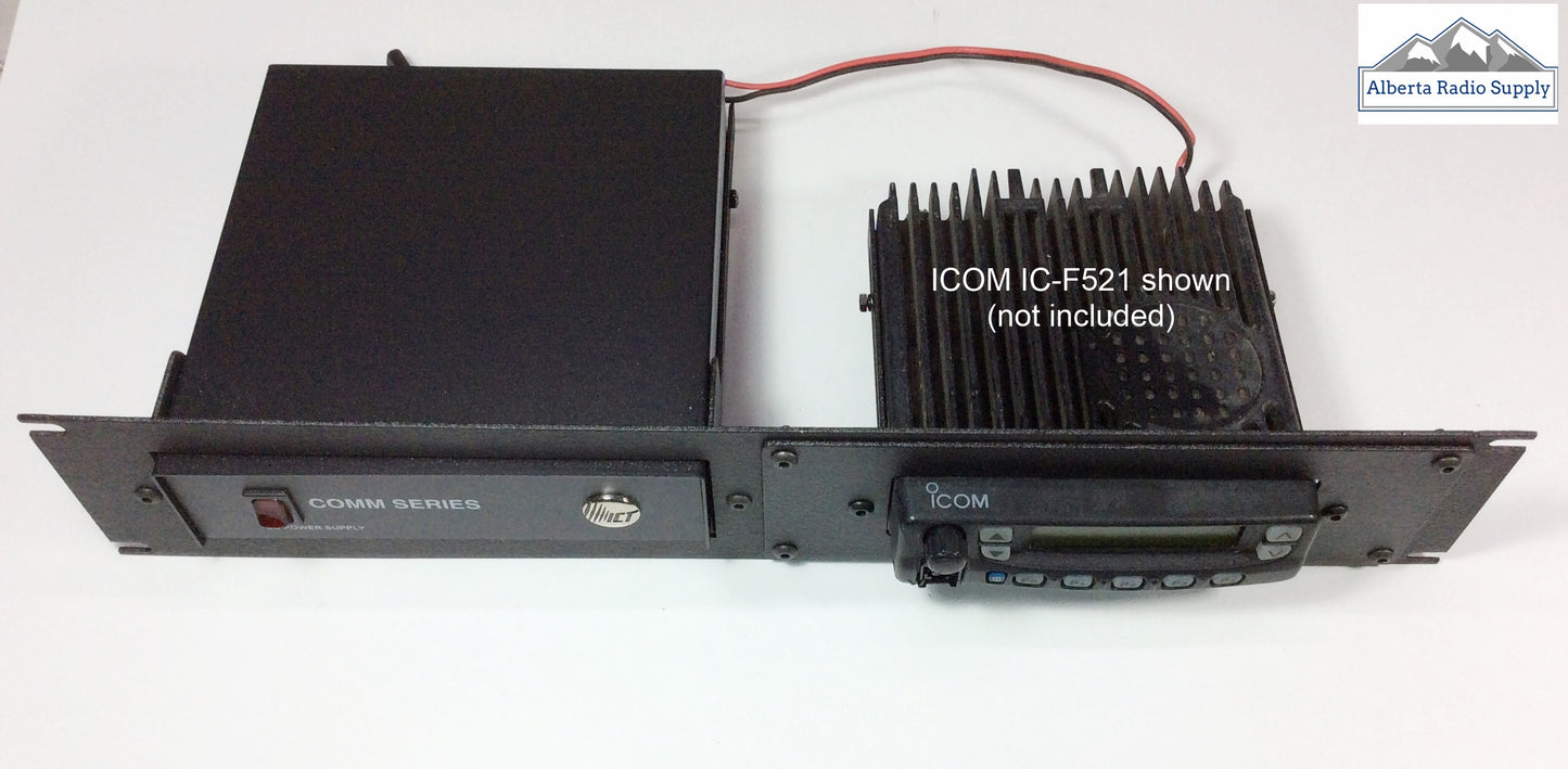 ICT Power Supply rack mount with ICOM radio Alberta Radio Supply