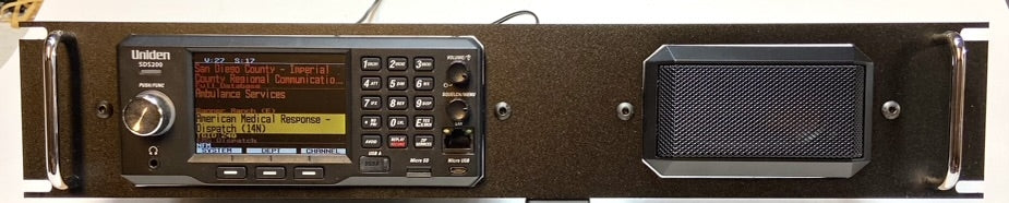 Rack Mount for Uniden SDS200 and speaker Alberta Radio Supply