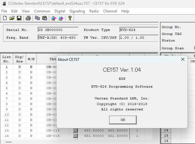 Motorola Vertex Programming Software CE-157 EVX-S24 V5.04 WB + NB Versions