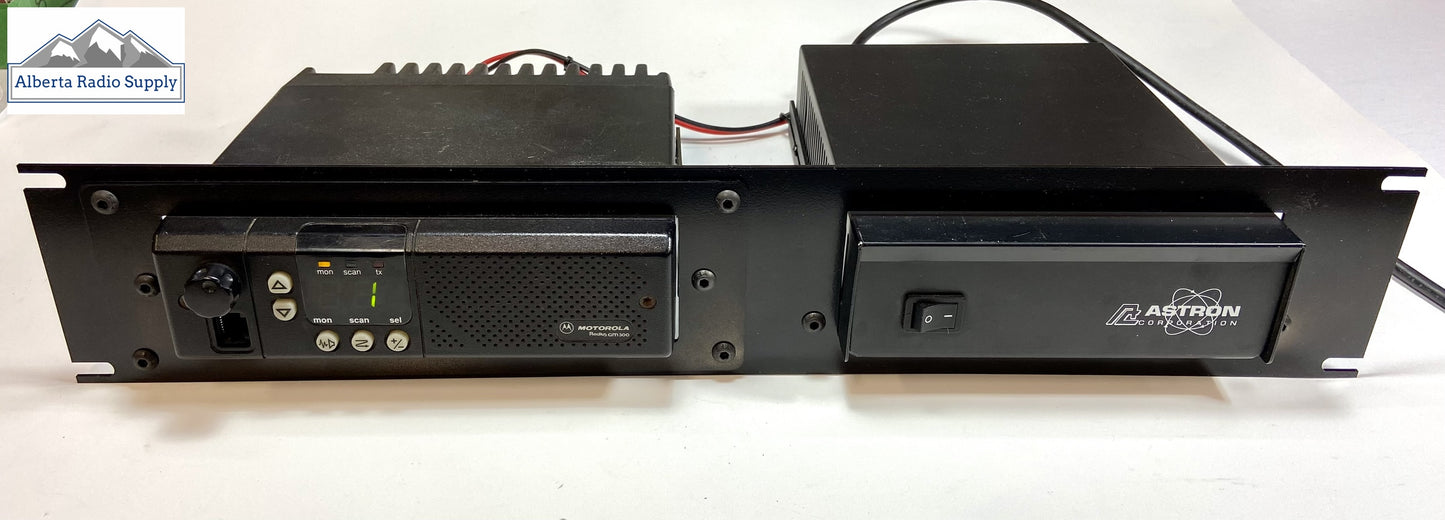 Motorola GM300 Rack mount with astron power supply Alberta Radio Supply
