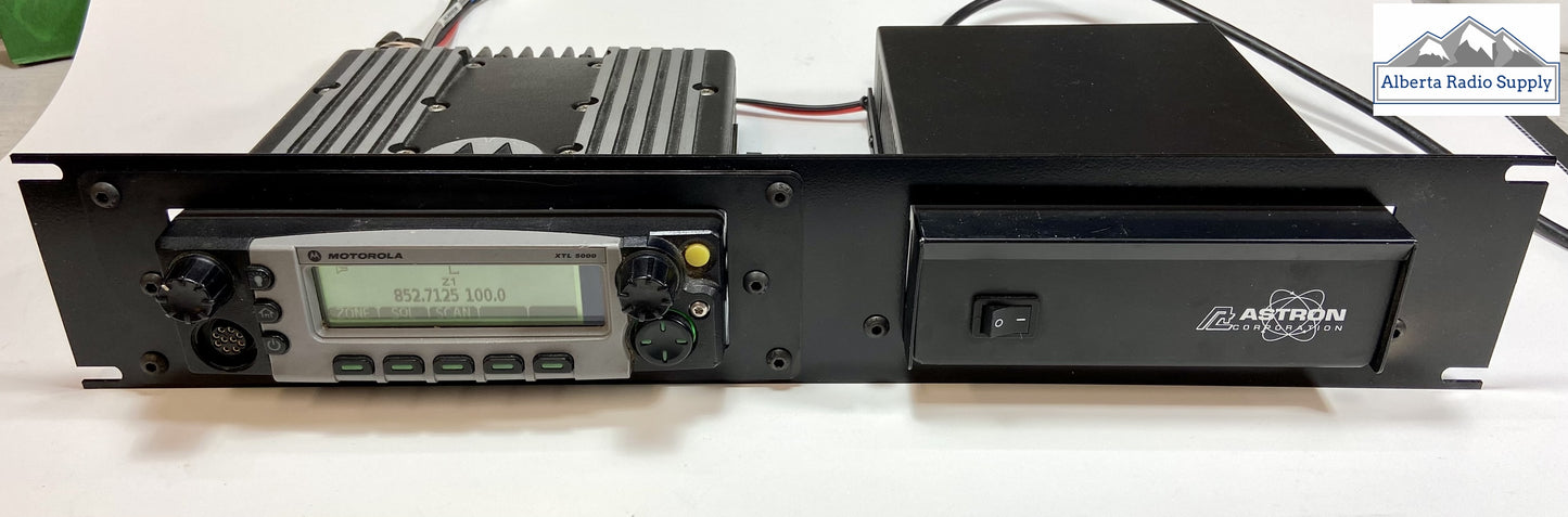 Motorola XTL5000 rack mount with astron ss-18 power supply Alberta Radio Supply