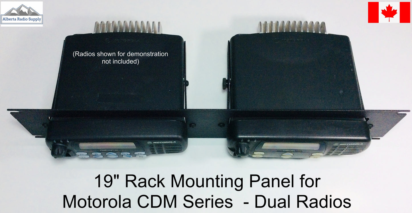 19" Rack Mounting Panel for Dual Radios - MOTOROLA models Alberta Radio Supply
