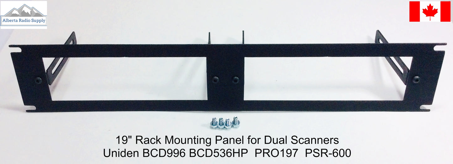 19" Rack Mounting Panel for 2 - Uniden BCD996 BCD536HP Series Scanners Alberta Radio Supply