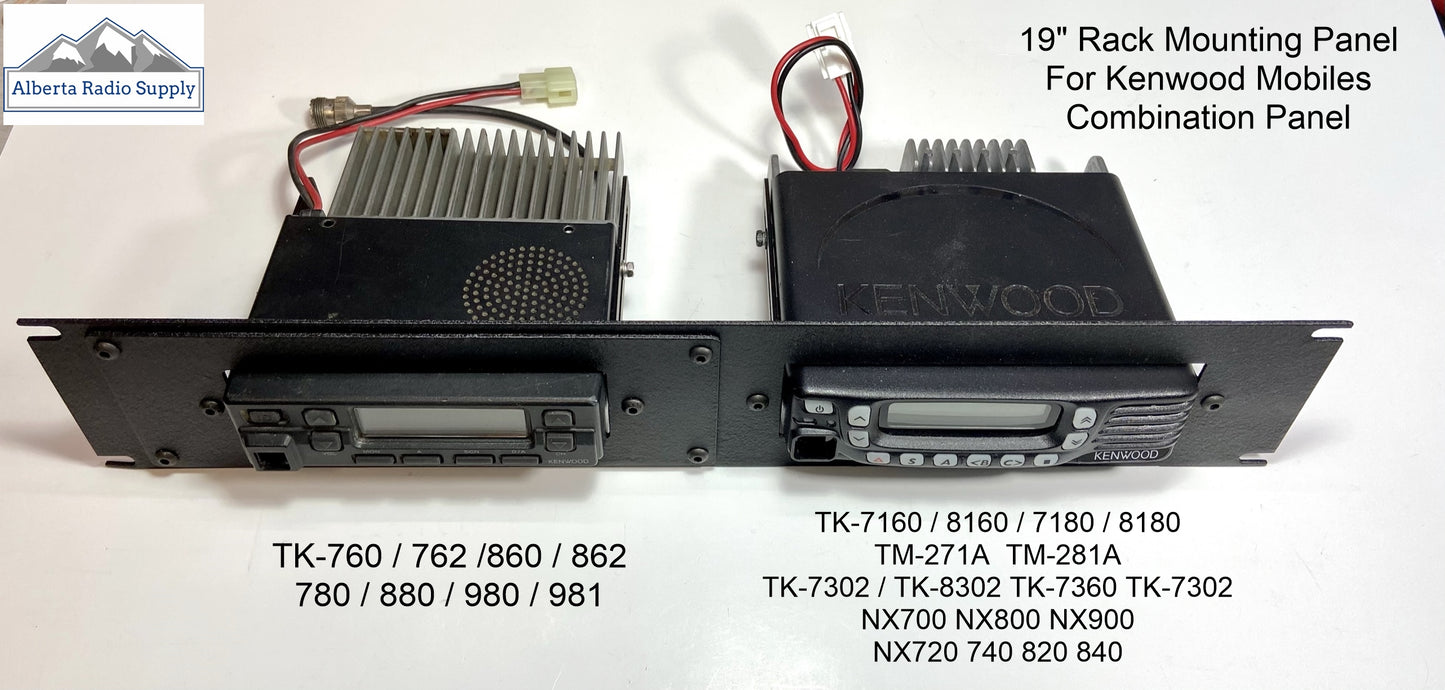 19" Rack Mounting Panel for Dual Radios - KENWOOD models 2RU Alberta Radio Supply