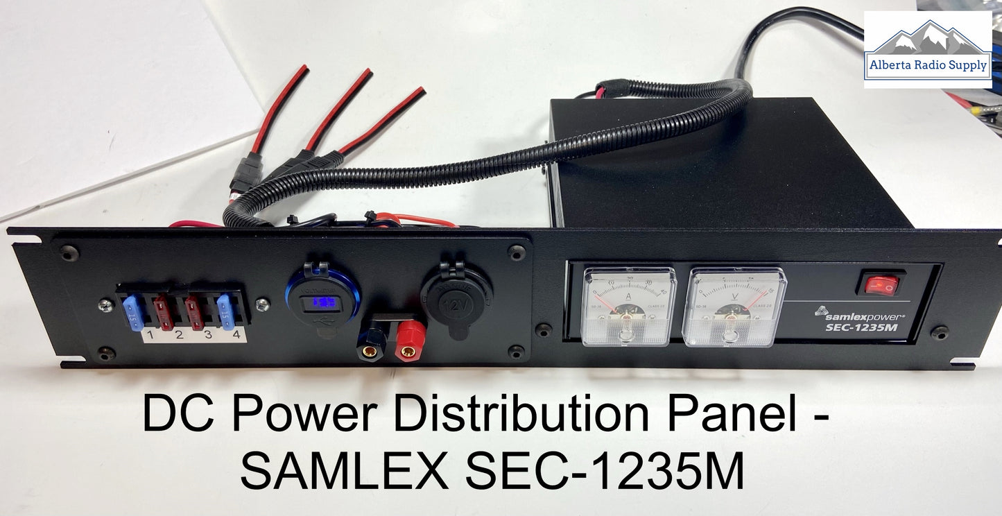 19" Rack Mount Panel for Samlex/ICT Power Supplies + DC Distribution Alberta Radio Supply