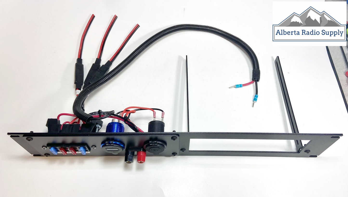19" Rack Mount Panel for Samlex/ICT Power Supplies + DC Distribution Alberta Radio Supply