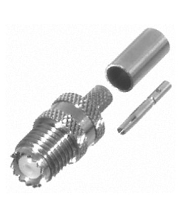 Mini-UHF Female Crimp Connector for RG58 LMR195