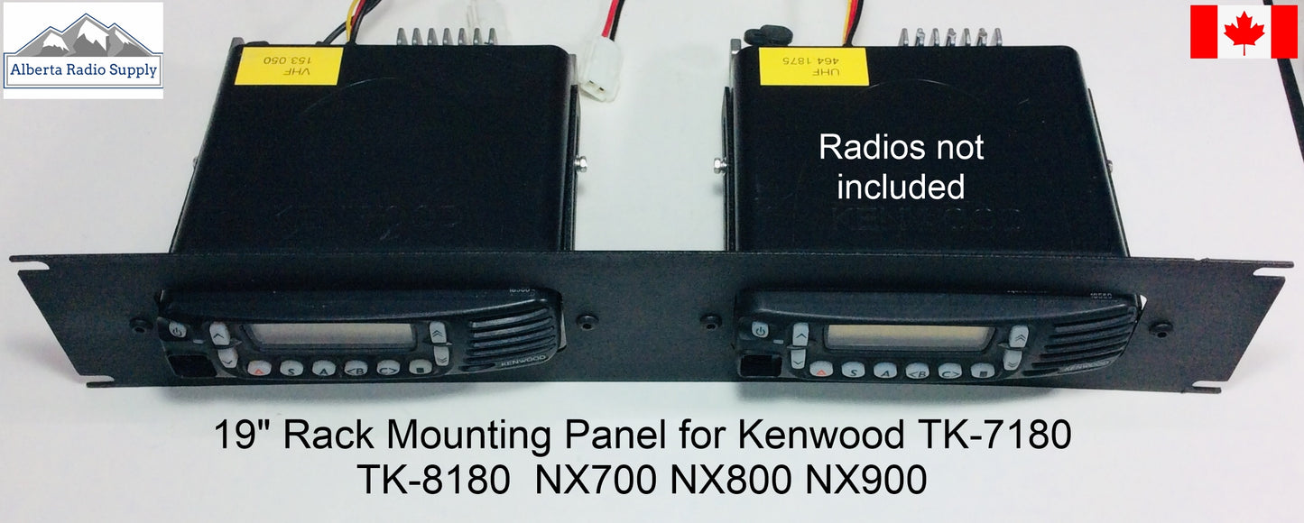 19" Rack Mounting Panel for Dual Radios - KENWOOD models 2RU Alberta Radio Supply