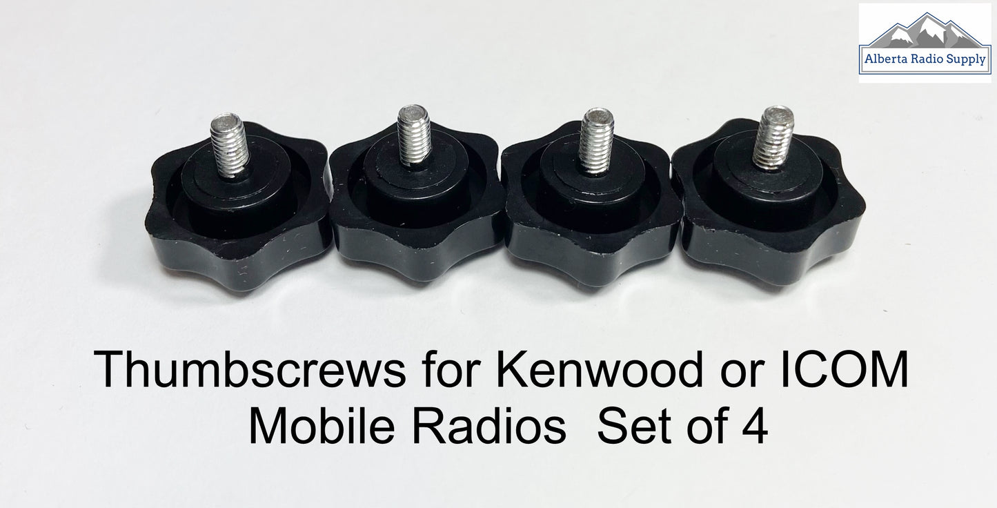 Radio Thumbscrews - Choose your radio model 4 PACK Alberta Radio Supply