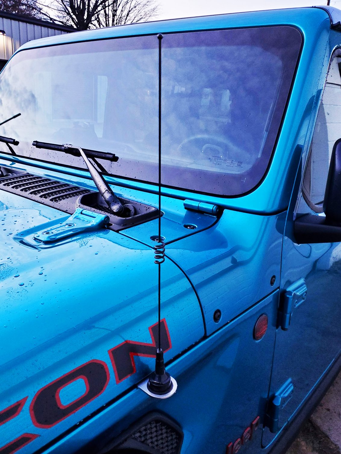 Jeep Wrangler JL/JT 2018 - 2023 Antenna Mounting Bracket + NMO Coax Cable Option Alberta Radio Supply