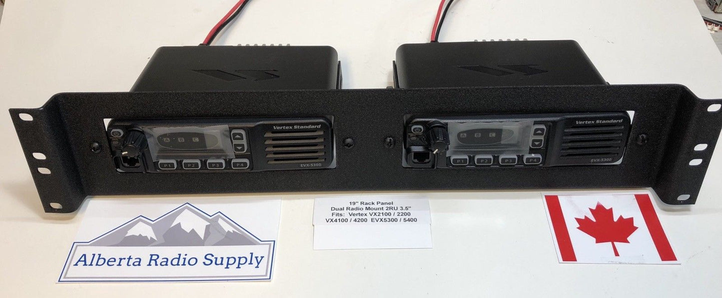 19" Rack Mounting Panel for Dual Radios - VERTEX VX2200 VX4600 EVX5400 Alberta Radio Supply
