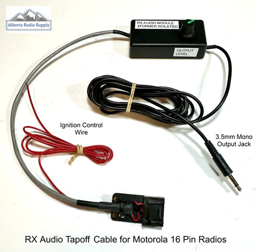 RX Audio TAPOFF Cable for Motorola 16 Pin Radios