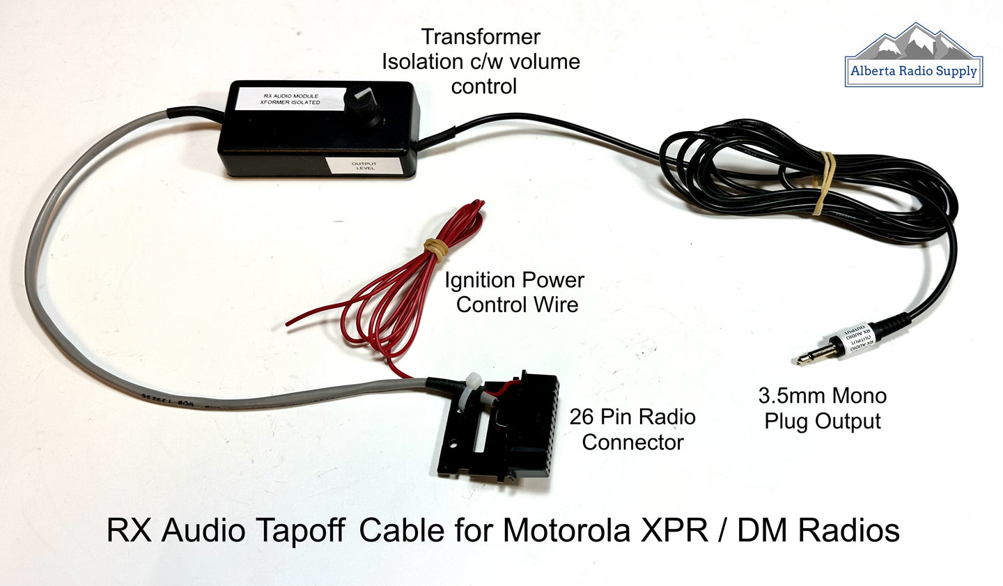 RX Audio TAPOFF Cable for Motorola XPR / DM Radios