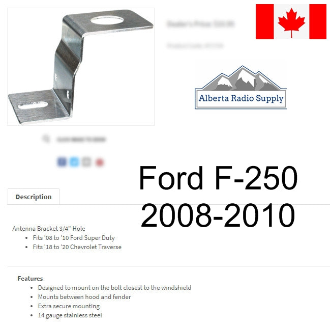 Antenna Mounting Bracket for Ford Trucks 2008-2010 F250 F350 F450