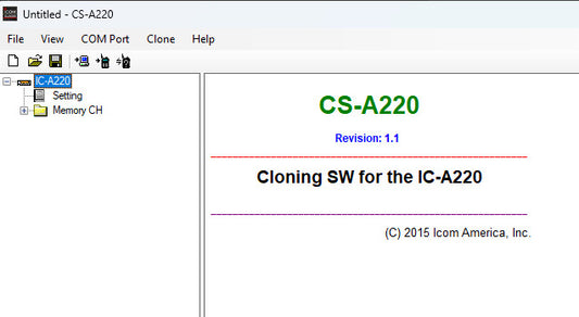 ICOM Radio Programming Software CS-A220 V1.1 - Digital Download