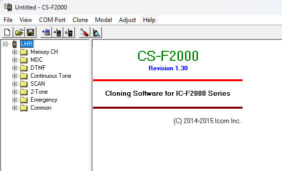 ICOM Radio Programming Software CS-F2000 V1.3  - Digital Download Alberta Radio Supply