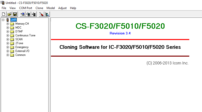 ICOM Radio Programming Software CS-F3020 V3.4  - Digital Download Alberta Radio Supply