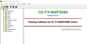 Icom Programming Software - CS-F3160 F5060 V5.2