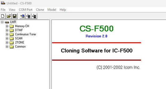 ICOM Radio Programming Software CS-F500 V2.0  - Digital Download