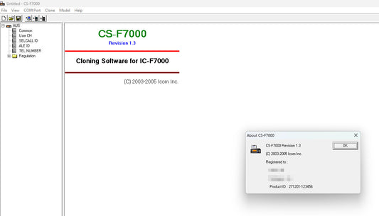 ICOM CS-F7000 Programming Software V1.3