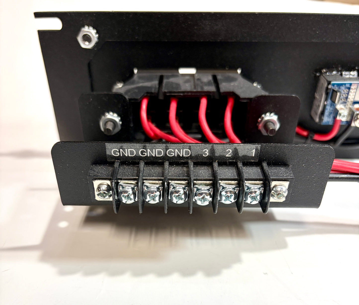 19" Rack Mount Panel for Samlex/ICT Power Supplies + DC Distribution - Rear Terminals