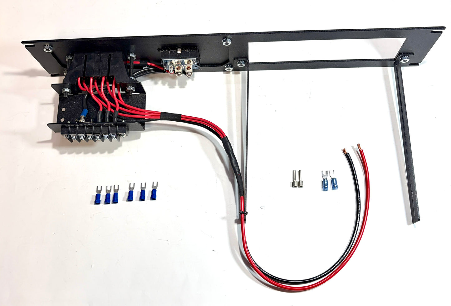 19" Rack Mount Panel for Samlex/ICT Power Supplies + DC Distribution - Rear Terminals