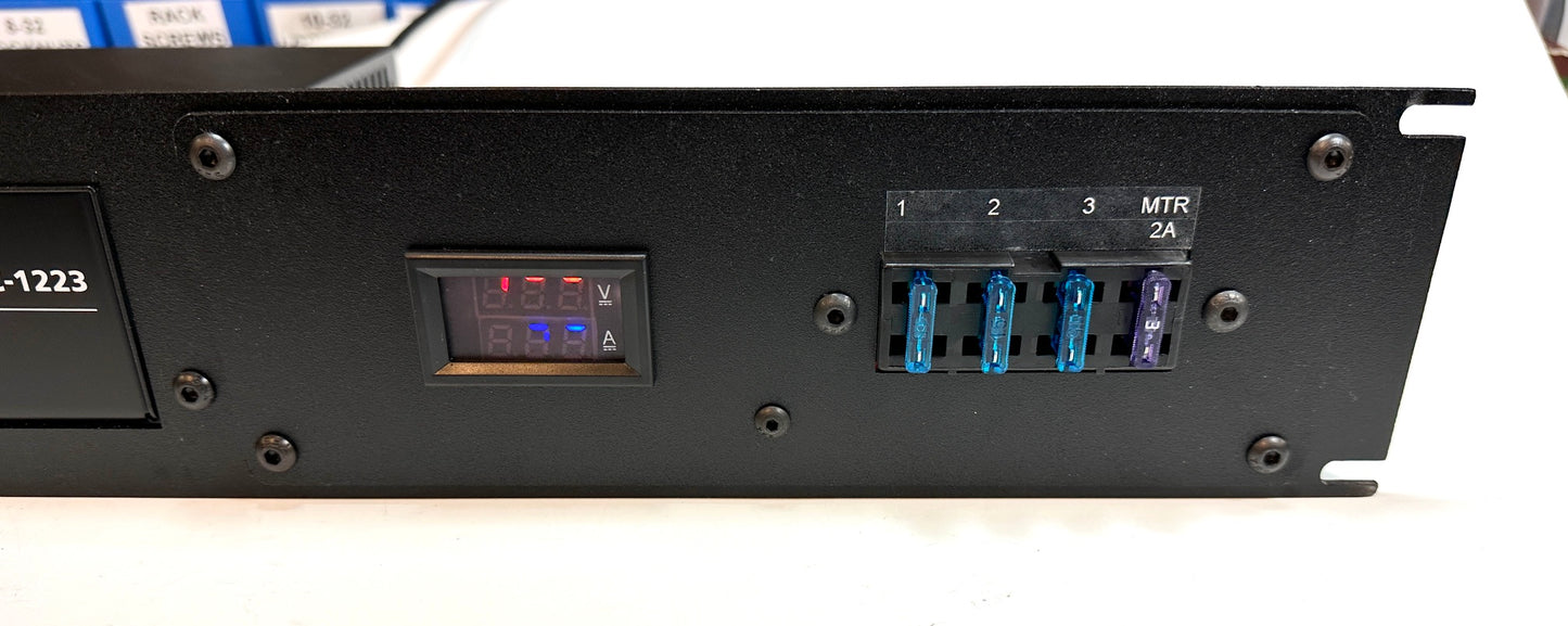 19" Rack Mount Panel for Samlex/ICT Power Supplies + DC Distribution - Rear Terminals