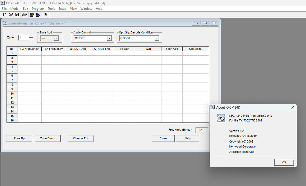 Kenwood KPG-124D Programming Software