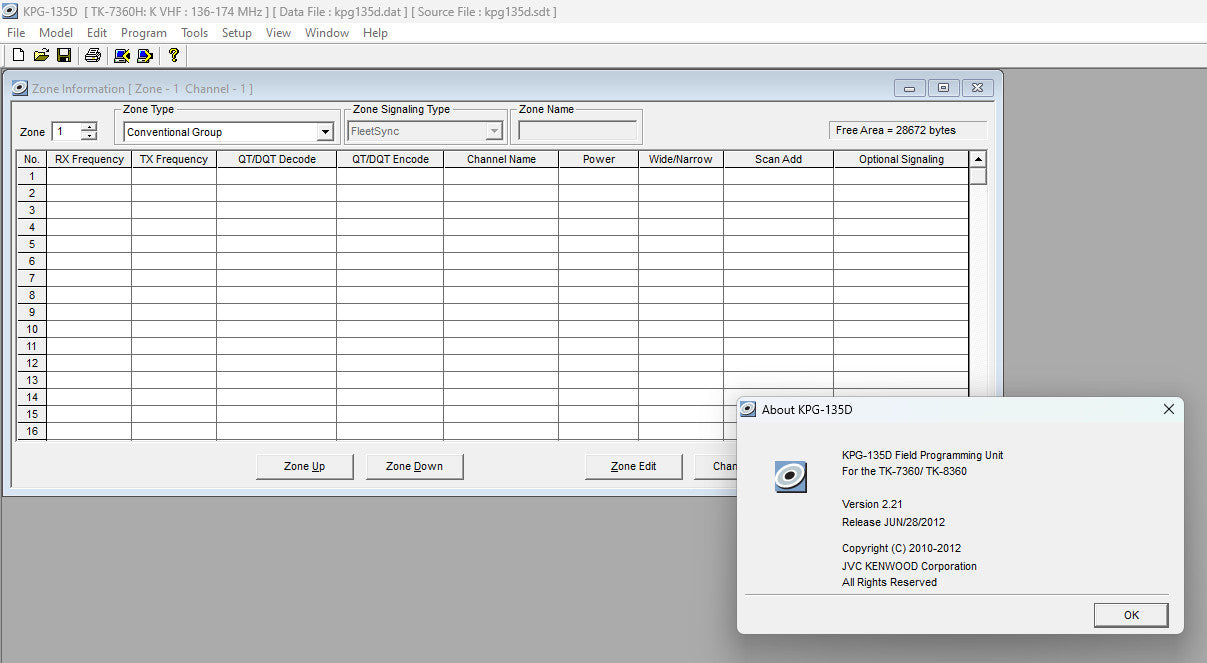 Kenwood Radio Programming Software - KPG-135D V2.21 TK-7360 TK-8360 Alberta Radio Supply