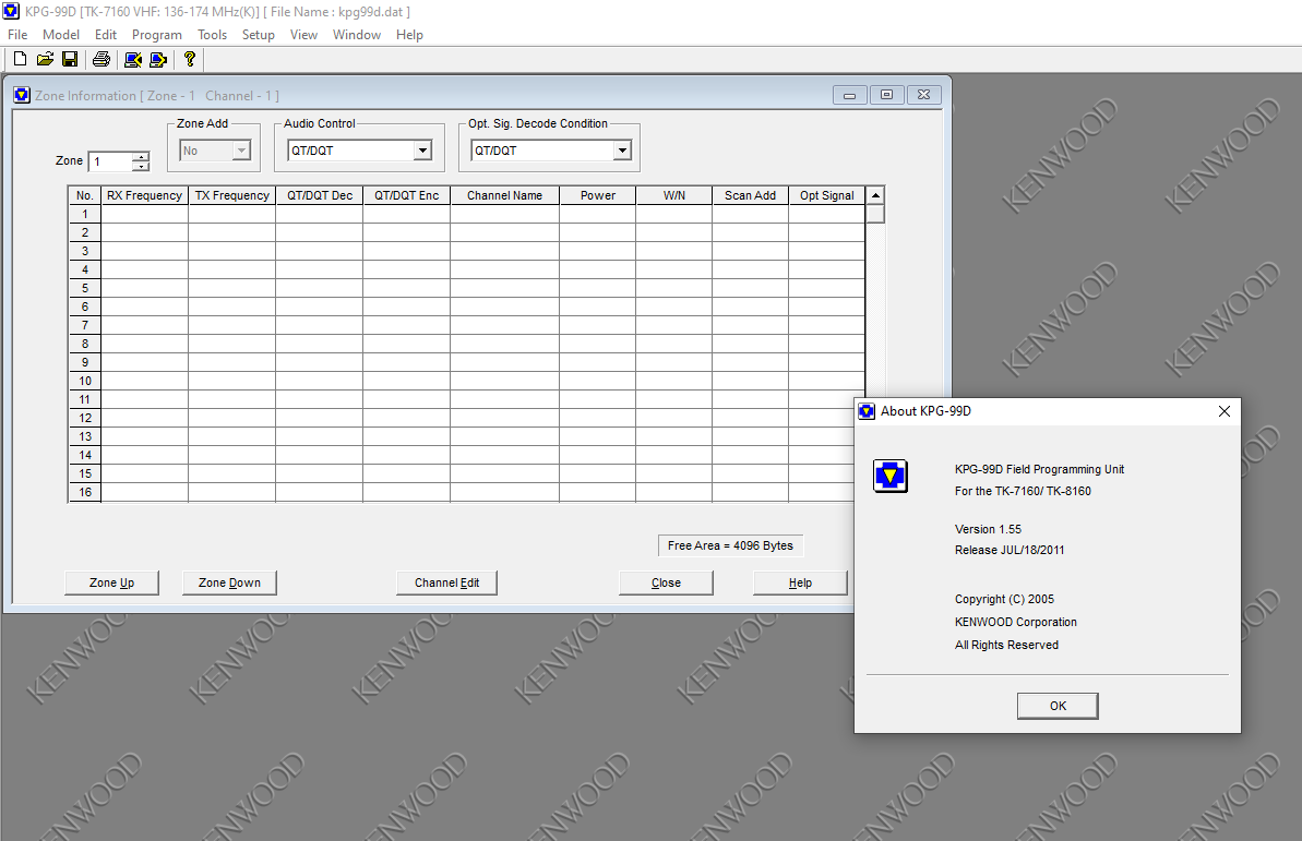 Kenwood Radio Programming Software - KPG-99D TK-7160 TK-8160