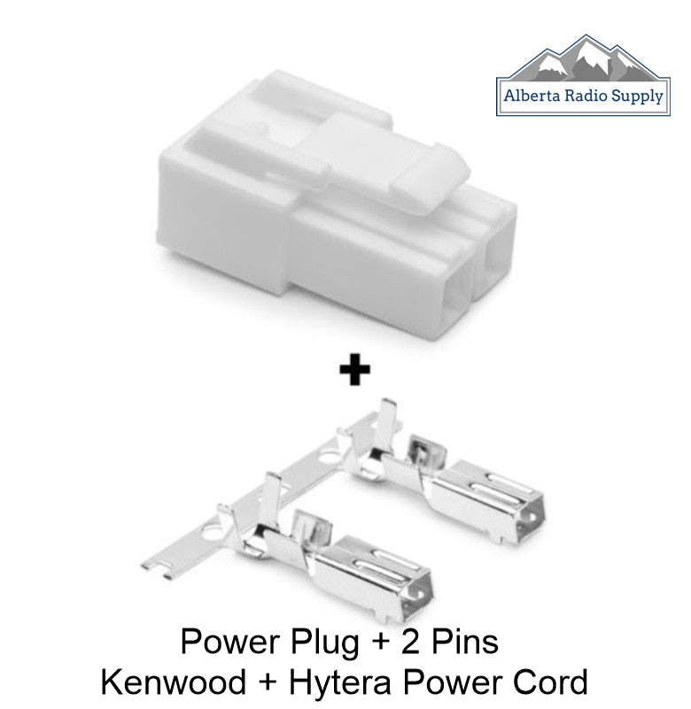 Power Plug Kit for Kenwood & Hytera Mobile Radios PLUG + 2 PINS  DIY