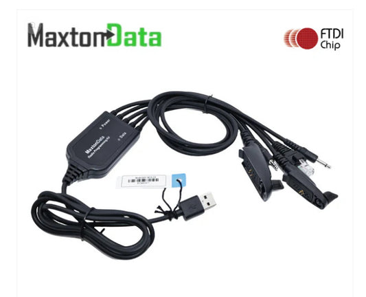 USB Programming Cable for Motorola Radios 5 in 1 - Mobiles + Portables FTDI