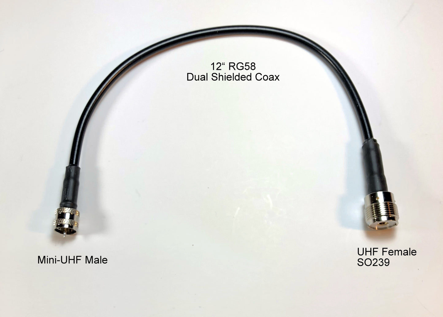 Antenna Adapter Coax Cable 12" RG-58  50 Ohm Alberta Radio Supply