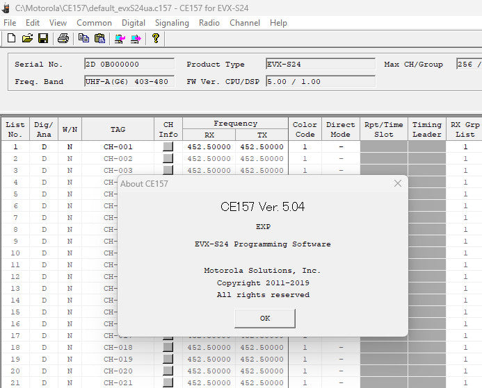 Motorola Vertex Programming Software  CE-157 EVX-S24 V5.04  WB + NB Versions