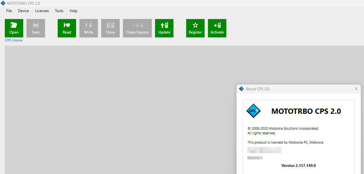 Motorola MotoTrbo Programming Software CPS2.0 + CPS16 V828