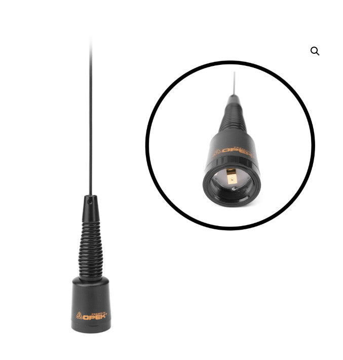 OPEK OP-1228WB Wideband 1/4 Wave VHF Antenna NMO Mount with spring BLACK