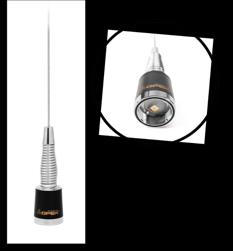 OPEK OP-1228W Wideband 1/4 Wave VHF Antenna NMO Mount with spring