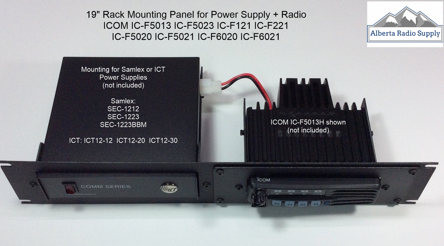 ICT power supply rack mount with icom radio Alberta Radio Supply